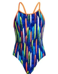 FUNKITA Girls Fire Cracker Diamond Back Swimsuit 8 FUNKITA Girls Fire Cracker Diamond Back Swimsuit -Aqua Wear Shop 2 845802a3 4eb3 48fa 8845 e19ef1cbcf8e