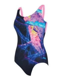 Zoggs Acid Wave Speedback Swimsuit - Black/Pink -Aqua Wear Shop AcidWaveSpeedbackSwimsuit 6