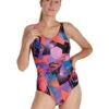Speedo Allover U-Back Swimsuit - Navy/Red 2 Speedo Allover U-Back Swimsuit - Navy/Red -Aqua Wear Shop Allover U Back Swimsuit NavyRed Front