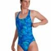 Speedo Allover Powerback Swimsuit - Blue/Green 2 Speedo Allover Powerback Swimsuit - Blue/Green -Aqua Wear Shop AlloverPowerbackSwimsuit BlueGreen 1