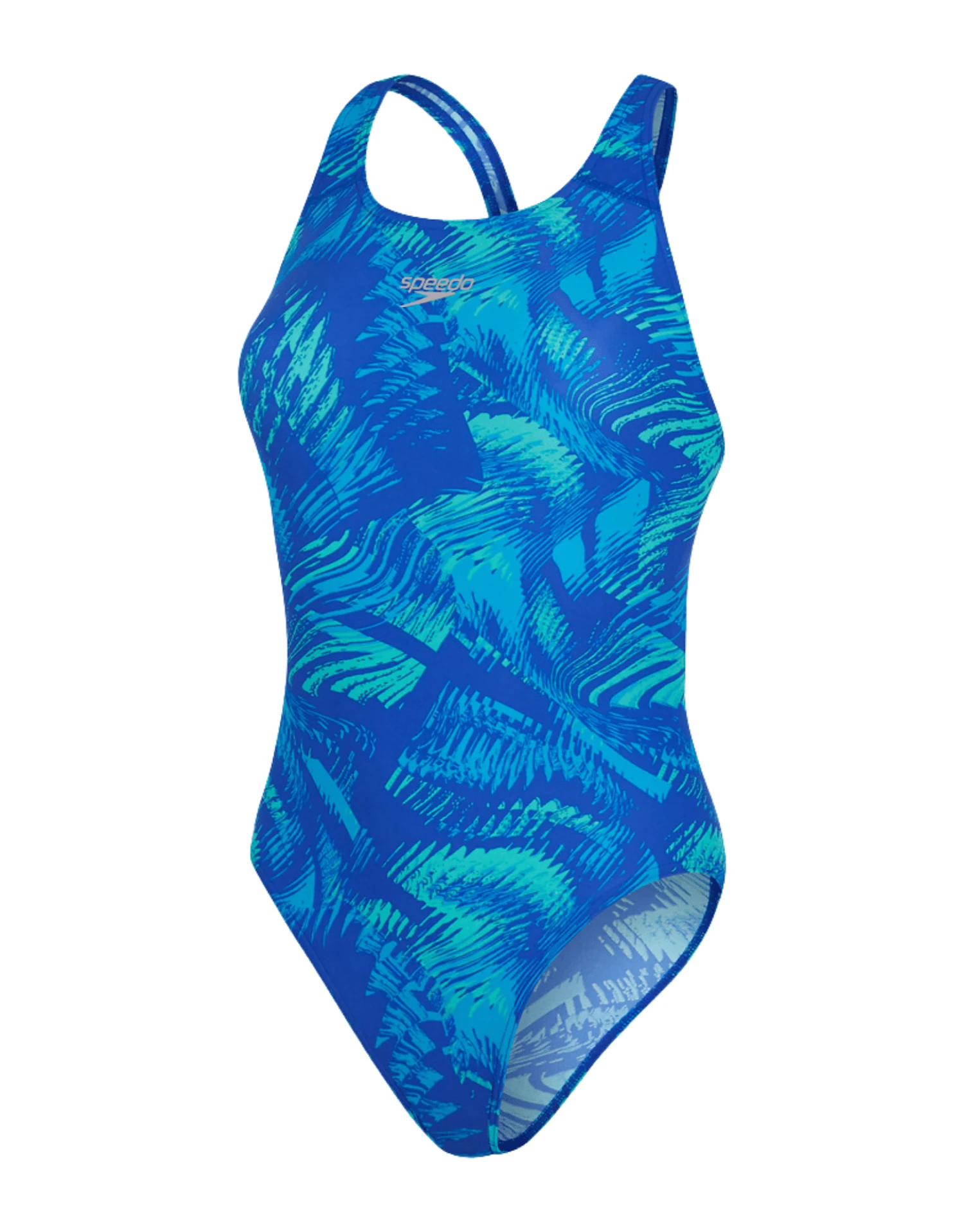 Speedo Allover Powerback Swimsuit - Blue/Green 8 Speedo Allover Powerback Swimsuit - Blue/Green - Image 6