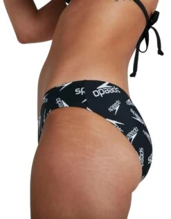 Speedo Allover Triangle Tieback 2 Piece Swimsuit - Black/White -Aqua Wear Shop AlloverTriangleTieback2PieceSwimsuit BlackWhite 7