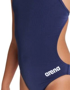 Arena Girls Team Challenge Solid Swimsuit - Navy/White -Aqua Wear Shop Arena Girls Team Challenge Solid Swimsuit Navy White 4