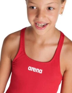 Arena Girls Team Swim Pro Solid Swimsuit - Red/White -Aqua Wear Shop Arena Girls team Swim Pro Solid Swimsuit Red White 1