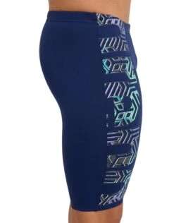 Arena Kikko Pro Graphic Print Swim Jammer - Navy/Green -Aqua Wear Shop Arena Kikko Pro Graphic Print Swim Jammer Navy Green 3