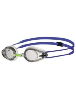 Arena Tracks Swim Goggle -Aqua Wear Shop ArenaTracksSwimGoggle ClearLens WhiteBlueFrame