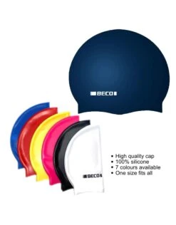 BeCo Adult Silicone Swimming Cap -Aqua Wear Shop BECOAdultSiliconeSwimmingCapAllColours