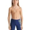 Arena Boys Graphic Print Swim Jammer - Navy/White -Aqua Wear Shop Boy sSwimJammer Graphic Front
