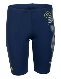 Arena Boys Graphic Print Swim Jammer - Navy/White 14 Arena Boys Graphic Print Swim Jammer - Navy/White -Aqua Wear Shop Boy sSwimJammerGraphic Front Close Up