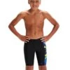 Speedo Boys Allover Panel Jammer - Black/Multi -Aqua Wear Shop BoysAlloverPanelJammer BlackMulti 1