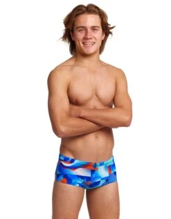 Funky Trunks Boys Battle Blue Sidewinder Swim Trunks -Aqua Wear Shop BoysBattleBlueSidewinderSwimTrunks 2