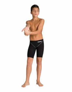 Arena Boys Powerskin ST 2 Jammer - Black -Aqua Wear Shop BoysPowerskinST2Jammer Black 2