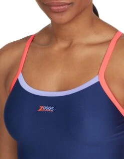 Zoggs Cannon Strike Back Swimsuit - Navy/Purple/Red -Aqua Wear Shop CannonStrikeBackSwimsuit NavyPurpleRed 1