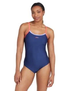 Zoggs Cannon Strike Back Swimsuit - Navy/Purple/Red -Aqua Wear Shop CannonStrikeBackSwimsuit NavyPurpleRed 2