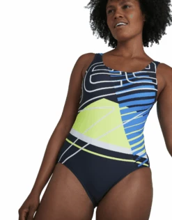 Speedo Core Placement U-Back Swimsuit - Navy -Aqua Wear Shop CorePlacementU Back Navy