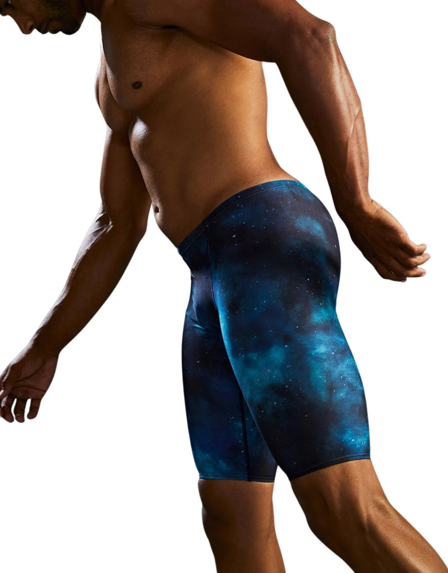 TYR Cosmic Night Durafast Elite Swim Jammer - Teal/Multi 6 TYR Cosmic Night Durafast Elite Swim Jammer - Teal/Multi - Image 4