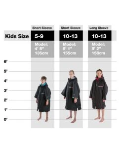 Kids Advance Short Sleeve Robe 5-9 Yrs -Aqua Wear Shop Dryrobe Kids Size Chart 5 9