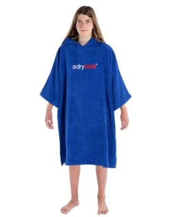 Kids Organic Cotton Short Sleeve Towel Poncho - 10-13 Yrs -Aqua Wear Shop Dryrobe kids cotton robe 10 13 2