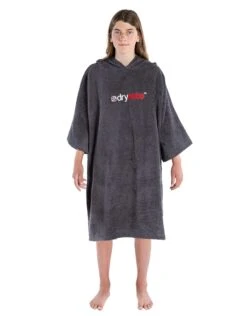 Kids Organic Cotton Short Sleeve Towel Poncho - 10-13 Yrs -Aqua Wear Shop Dryrobe kids cotton robe 10 13 3