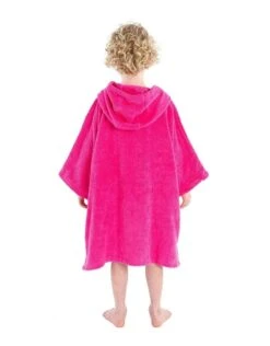 Kids Organic Cotton Short Sleeve Towel Poncho - 5-9 Yrs -Aqua Wear Shop Dryrobe kids cotton towel robe 5 9 7
