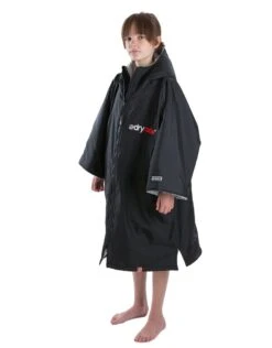 Kids Advance Short Sleeve Robe 5-9 Yrs -Aqua Wear Shop Dryrobe kids short sleeve robe black grey 5 9 4