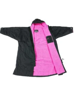 Advance Long Sleeve Adult Robe - Black/Pink -Aqua Wear Shop DryrobeAdvanceLongSleeve Black Pink 4