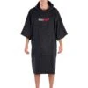 Organic Cotton Short Sleeve Adult Towel Poncho - Black 2 Organic Cotton Short Sleeve Adult Towel Poncho - Black -Aqua Wear Shop DryrobeOrganicCottonShortSleeveTowel Black