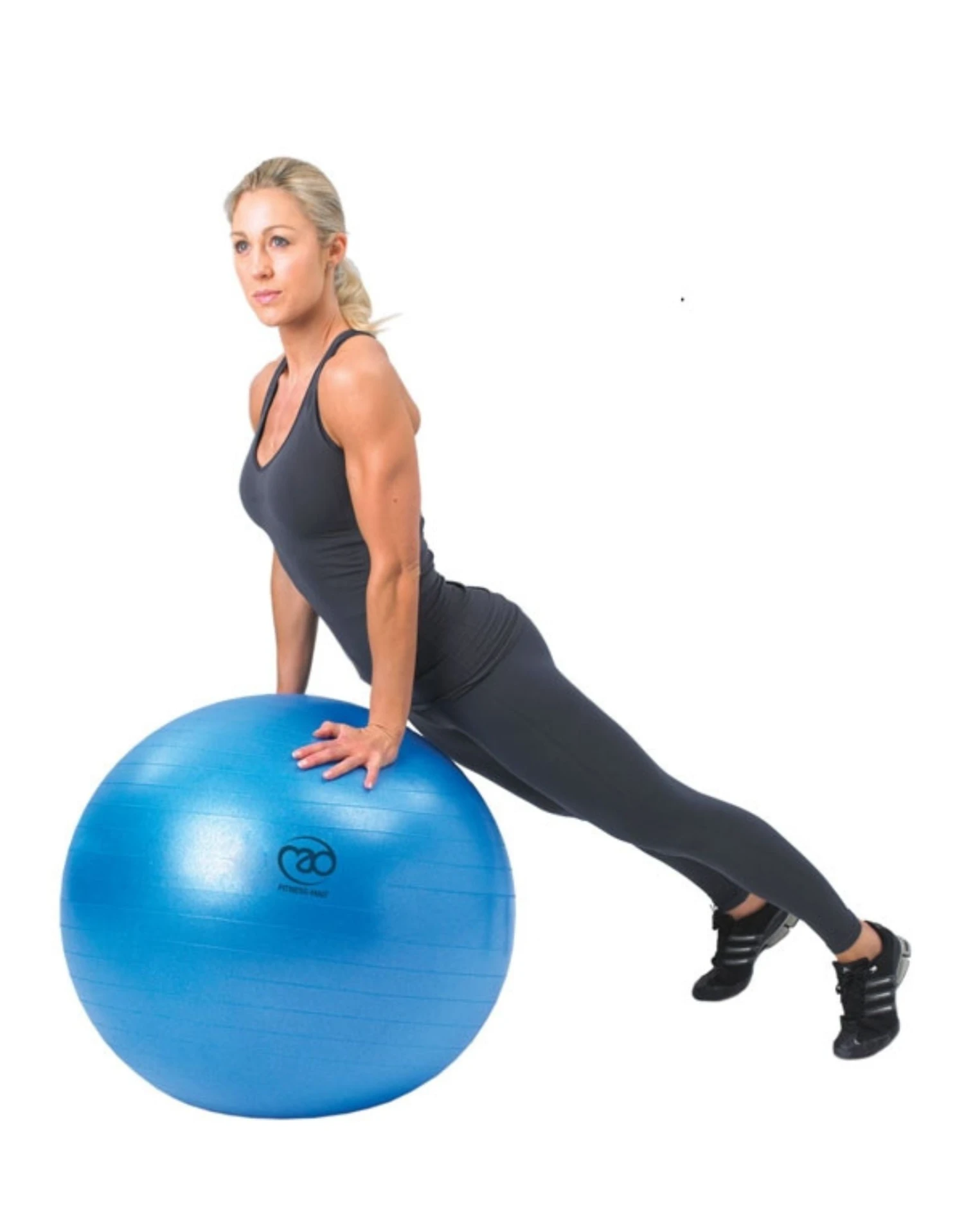 Fitness-Mad Anti-Burst 300kg Swiss Ball & Pump - Blue 4 Fitness-Mad Anti-Burst 300kg Swiss Ball & Pump - Blue - Image 2