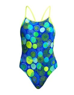 FUNKITA Girls Blue Bottle Diamond Back Swimsuit -Aqua Wear Shop Funkita Girls Blue Bottle Diamond Back Swimsuit 5