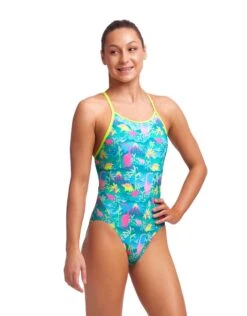 FUNKITA Girls Prehistoric Party Diamond Back Swimsuit -Aqua Wear Shop Funkita Girls Prehistoric Party Diamond Back Swimsuit 2