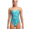 FUNKITA Girls Prehistoric Party Diamond Back Swimsuit -Aqua Wear Shop Funkita Girls Prehistoric Party Diamond Back Swimsuit 3