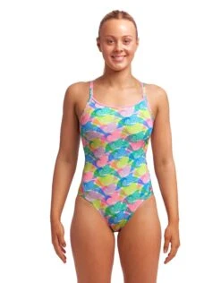 FUNKITA Pastel Porpie Diamond Back Swimsuit