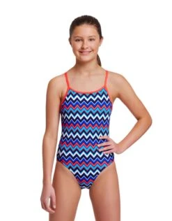 FUNKITA Girls Nautical Mile Diamond Back Swimsuit -Aqua Wear Shop Funkita nautical mile dimamond back swimsuit 1
