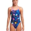 FUNKITA Girls Schwimma Stinga Single Strap Swimsuit 2 FUNKITA Girls Schwimma Stinga Single Strap Swimsuit -Aqua Wear Shop FunkitaGirlsSchwimmaStingaDiamondBackSwimsuit 1