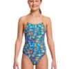 FUNKITA Girls Big Cat Bash Diamond Back Swimsuit -Aqua Wear Shop GirlsBigCatBashDiamondBackSwimsuit 3