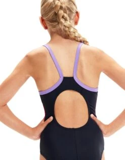 Speedo Girls Dive Thinstrap Muscleback Swimsuit - Navy/Purple -Aqua Wear Shop GirlsDiveThinstrapMusclebackSwimsuit 6