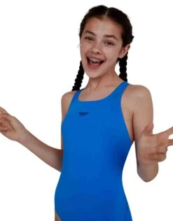 Speedo Girls Endurance Plus Medalist - Neon Blue -Aqua Wear Shop GirlsEndurancePlusMedalist NeonBlue 3
