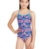 Zoggs Girls Fiery Star Tie Back Swimsuit