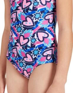 Zoggs Girls Fiery Star Tie Back Swimsuit -Aqua Wear Shop GirlsFieryStarTieBackSwimsuit 4