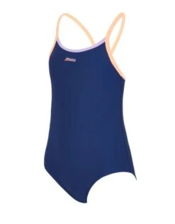 Zoggs Girls Kerrawa Strikeback Swimsuit - Navy/Purple/Coral -Aqua Wear Shop GirlsKerrawaStrikebackSwimsuit NavyPurpleCoral 3