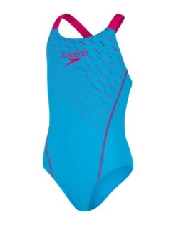 Speedo Girls Medley Logo Medalist Swimsuit - Blue/Pink 10 Speedo Girls Medley Logo Medalist Swimsuit - Blue/Pink -Aqua Wear Shop GirlsMedleyLogoMedalist BluePink 3