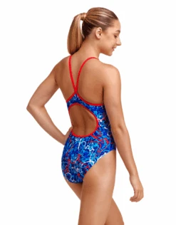 FUNKITA Girls Mr Squiggle Diamond Back Swimsuit -Aqua Wear Shop GirlsMrSquiggleDiamondBackSwimsuit 4