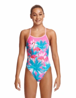 FUNKITA Girls Pretty Pink Single Strap Swimsuit -Aqua Wear Shop GirlsPrettyPink 2