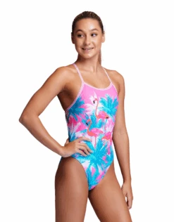 FUNKITA Girls Pretty Pink Single Strap Swimsuit