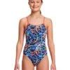 FUNKITA Girls Spin Doctor Diamond Back Swimsuit -Aqua Wear Shop GirlsSpinDoctorDiamondBackSwimsuit 1