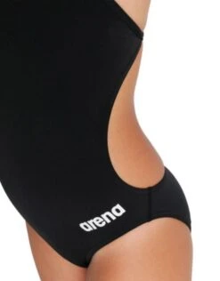 Arena Girls Team Challenge Solid Swimsuit - Black/White -Aqua Wear Shop GirlsTeamChallengeSolidSwimsuit BlackWhite 3