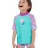 Speedo Tots Girls Printed Sun Protection Set - Green/Pink 1 Speedo Tots Girls Printed Sun Protection Set - Green/Pink -Aqua Wear Shop Girls PrintedSunProtectionSet GreenPink 2