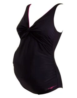 Zoggs Hayman Maternity One Piece - Black And Pink