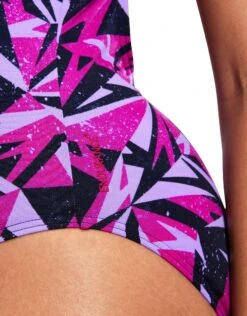 Speedo Hyperboom Allover Medalist Swimsuit - Navy/Purple -Aqua Wear Shop HyperboomAlloverMedalistSwimsuit NavyPurple 1
