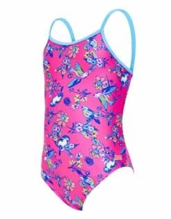 Zoggs Girls Journey U Back Swimsuit - Pink -Aqua Wear Shop JourneyUBack RGB 1